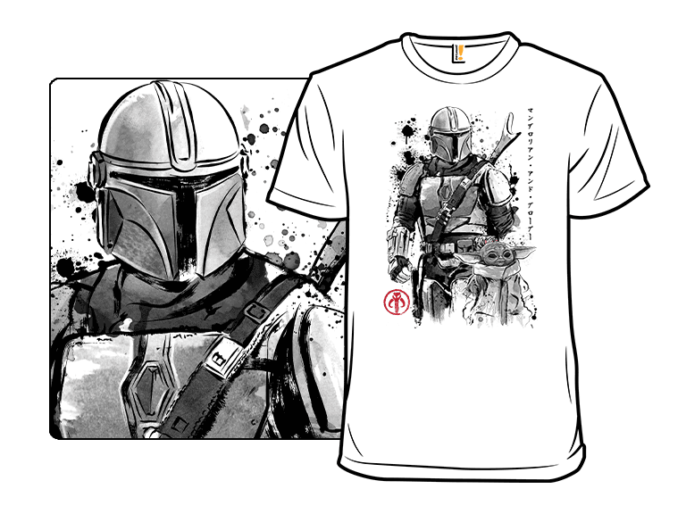 The Bounty Hunter and the Child Sumi-e - Image 1
