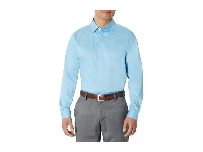 Amazon Essentials Men X-Small Slim Shirt Sky Blue - Image 1