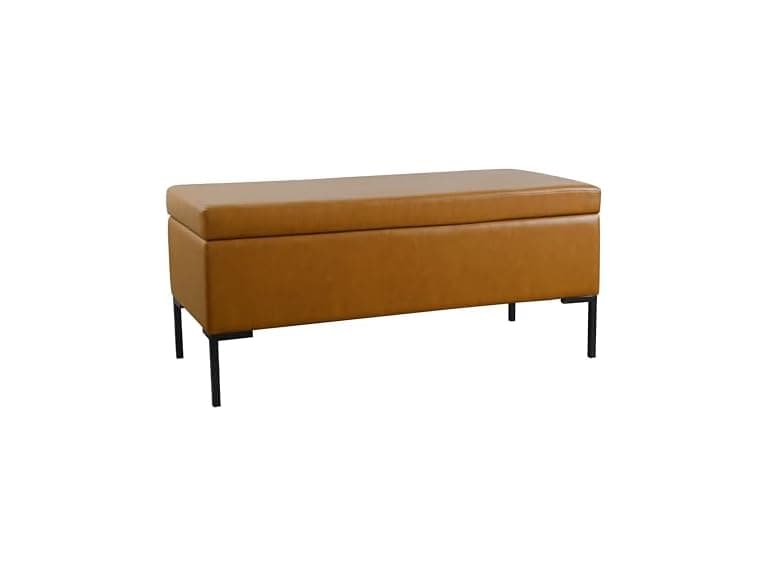 HomePop Upholstered Storage Bench - Image 1