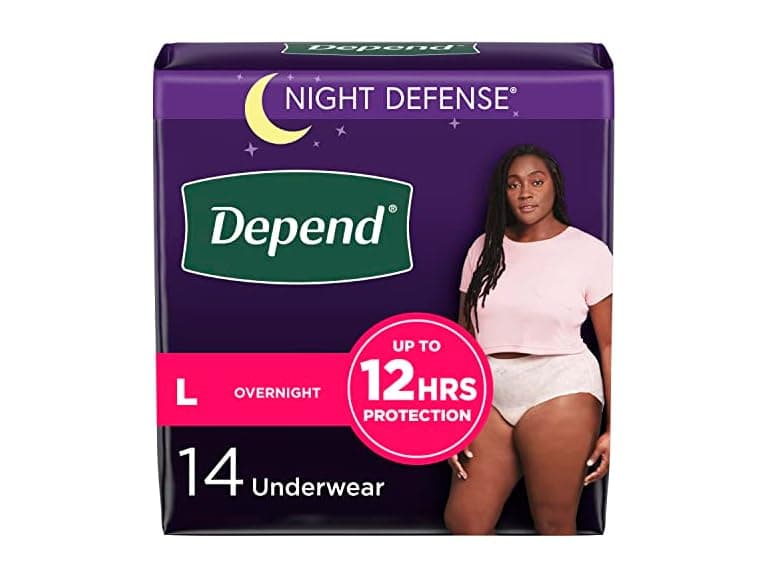 Depend Night Defense Underwear Women L - Image 1