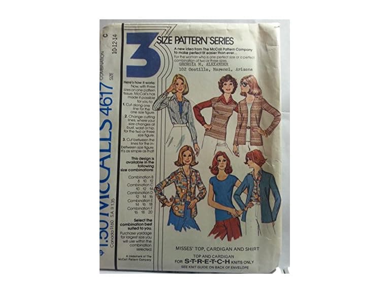 McCall's 4617 Misses Top,Cardigan & Shirt - Image 1