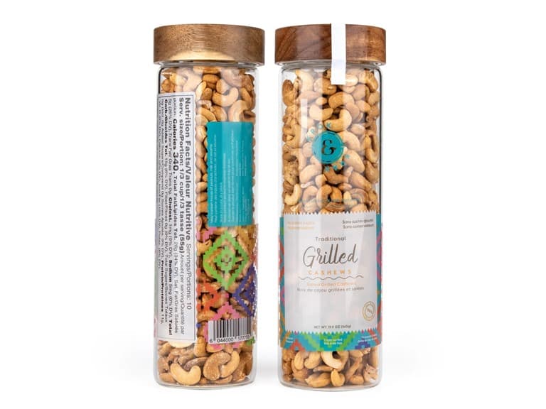 (3pk) Krok Krak Salted Grilled Cashews in Glass Jar - Image 1