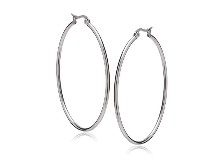Amazon Essentials Women 50mm Stainless Earrings - Image 1