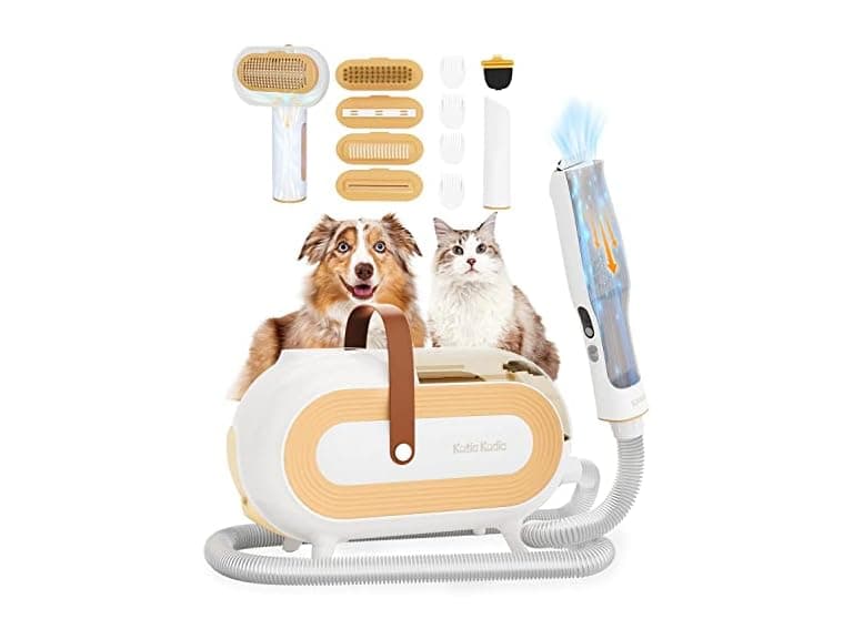 Pet Grooming Vacuum kit Dog Hair Vacuum & Dog Brush - Image 1