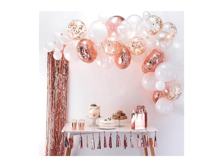 Ginger Ray Rose Gold Balloon Arch Kit - 70 Pc. - Image 1