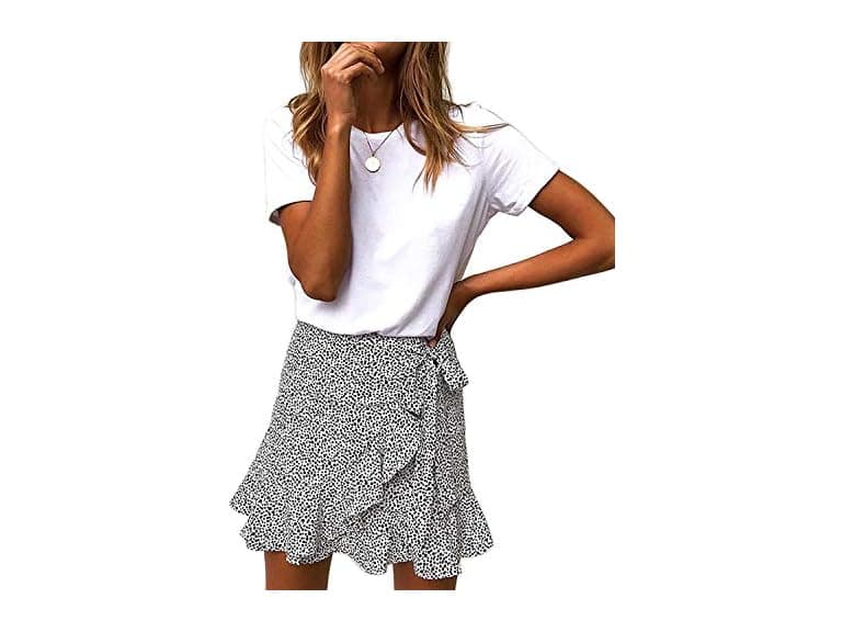 Salamola Women (L) Asymmetrical Ruffles High Skirt - Image 1