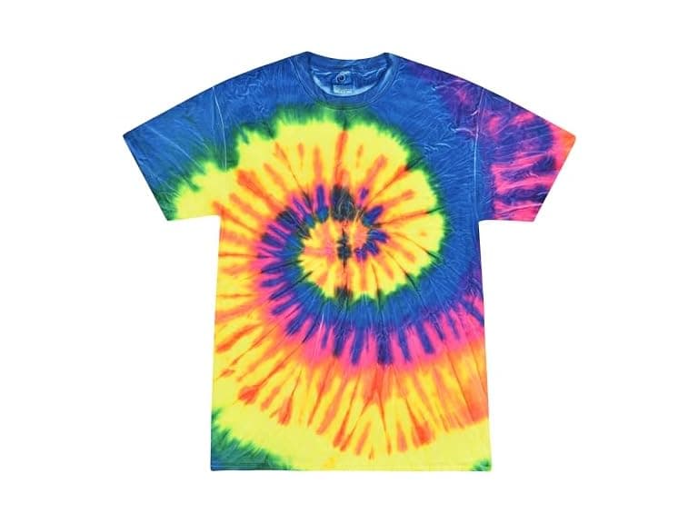 Colortone (M) Tie Neon Rainbow T-shirt - Image 1