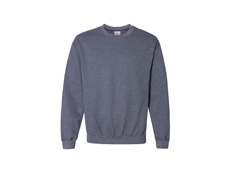 Gildan Fleece Crewneck Sweatshirt Ht Sprt Drk Navy - Image 1