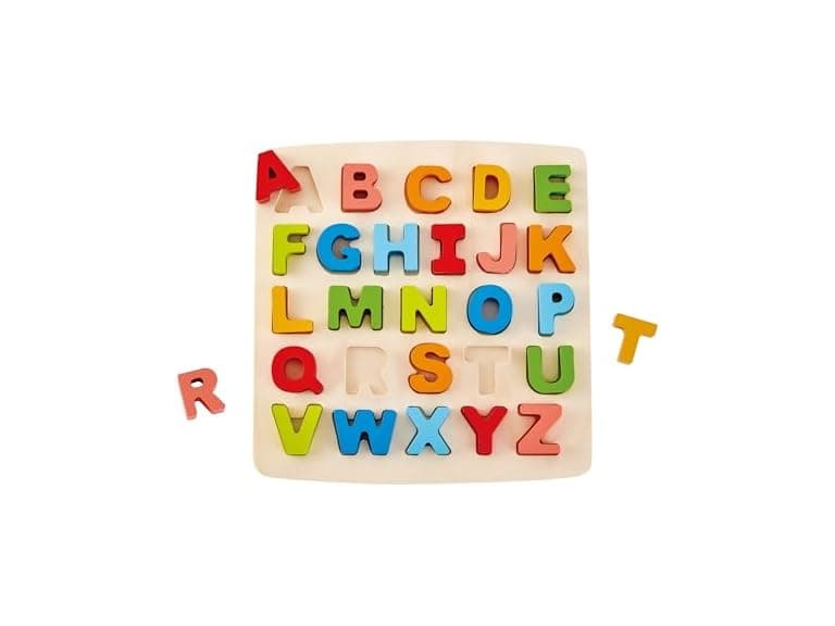 Hape Alphabet Blocks Wooden Learning Puzzle - Image 1