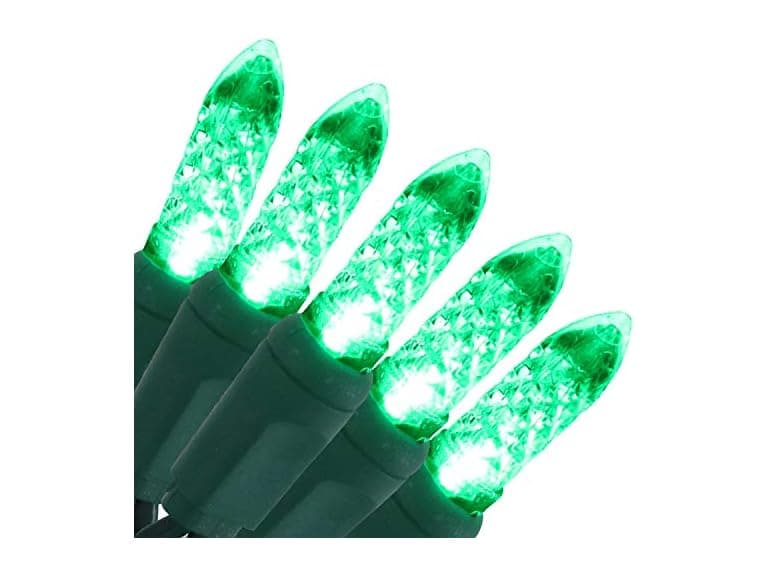 Sunnydaze Decor 21ft. Faceted LED String Lights Green - Image 1