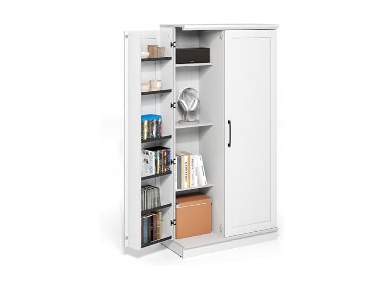 Furinno Robin 4-Tier 2 Doors Pantry - Image 1