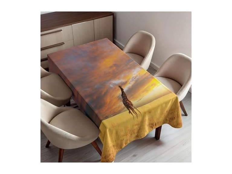 Ambesonne Safari Tablecloth, Giraffe - Image 1