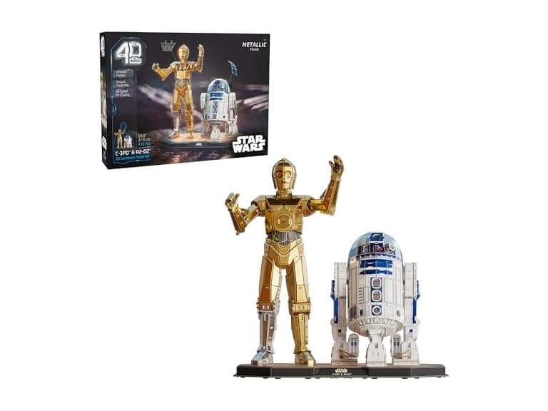 4D Build, Star Wars C-3PO & R2-D2 3D Model Kit - Image 1