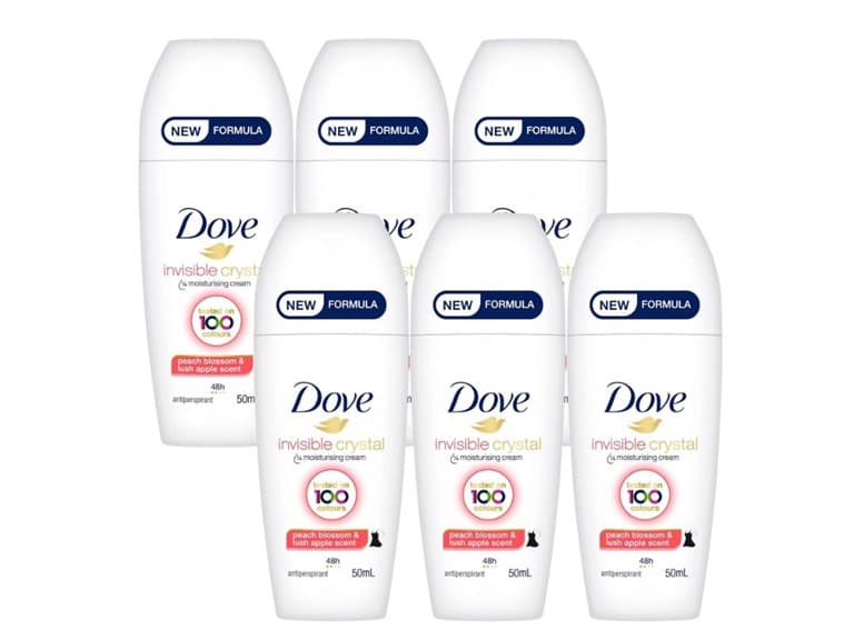 (12-Pack) Dove Invisible Crystal Antiperspirant - Image 1