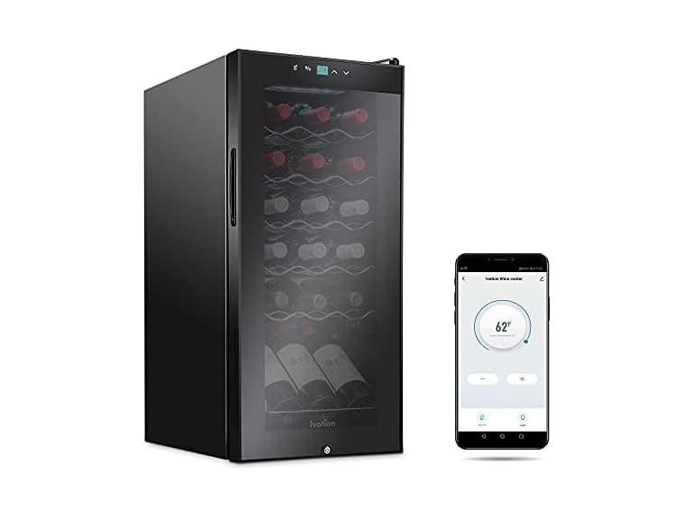 Ivation 18 Bottle Compressor Wine Cooler Refrigerator with Wi-Fi Smart App - Image 1