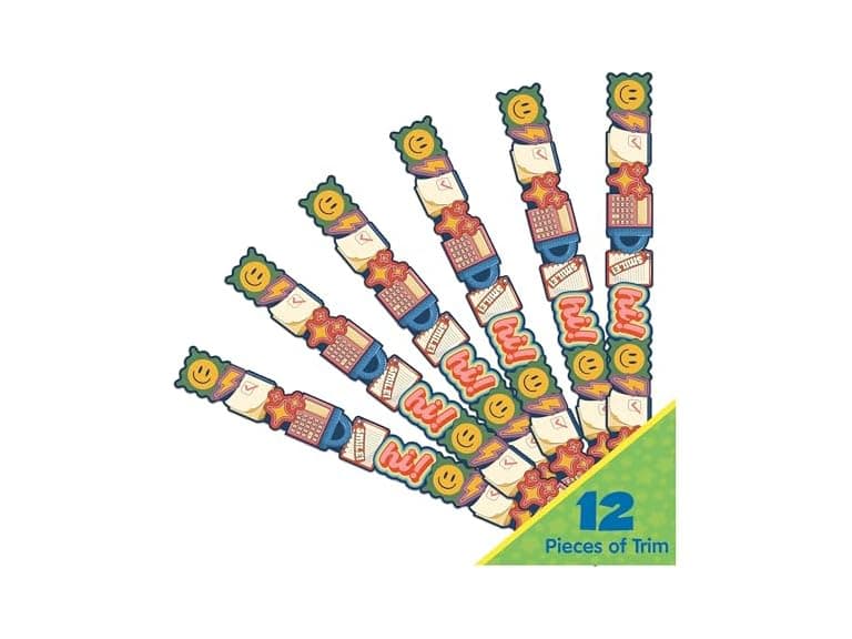 Eureka 846362 S'Cool Era School Icons Extra Wide Border - Image 1