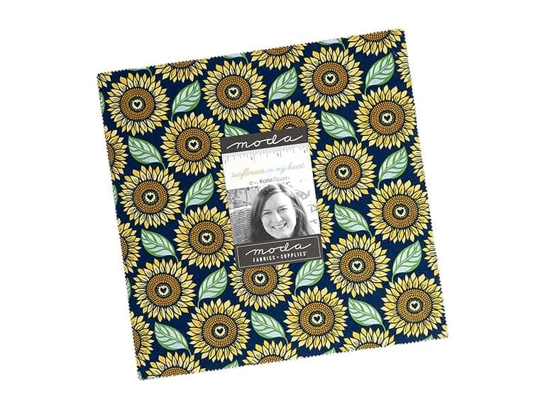 Moda Fabrics Sunflowers in My Heart 10" Precut Fabric Squares - Image 1