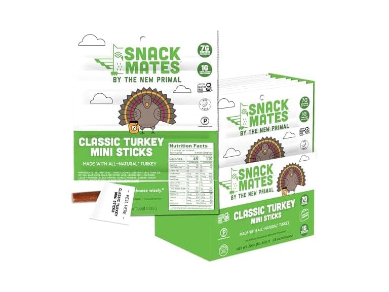 New Primal Snack Mates Turkey Sticks, Gl - Image 1