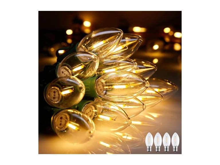 Brightown Vintage C9 Christmas Lights Outdoor, 100Ft 100 LED - Image 1