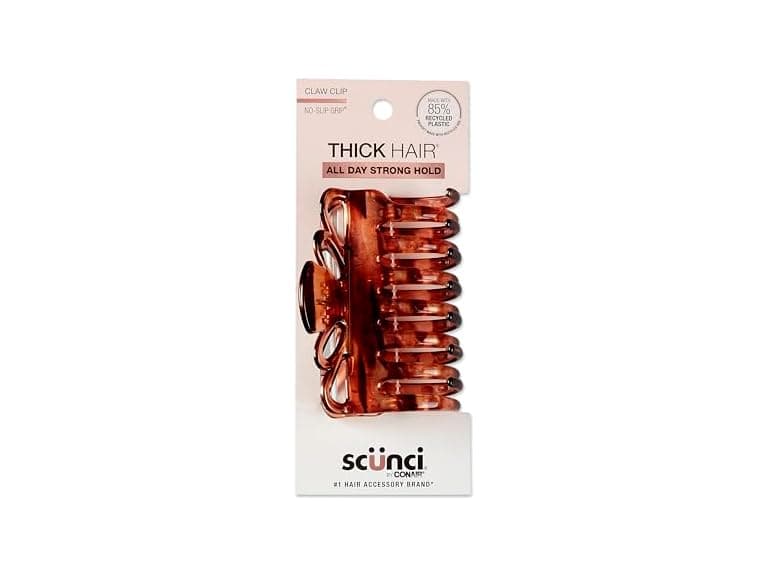 Scunci Conair Claw Clips Thick Hair Tortoise - Image 1