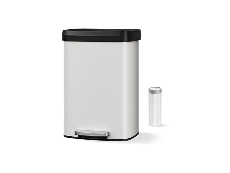 13.2 Gal/50L Stainless Steel Trash Can with Soft-Close - Image 1