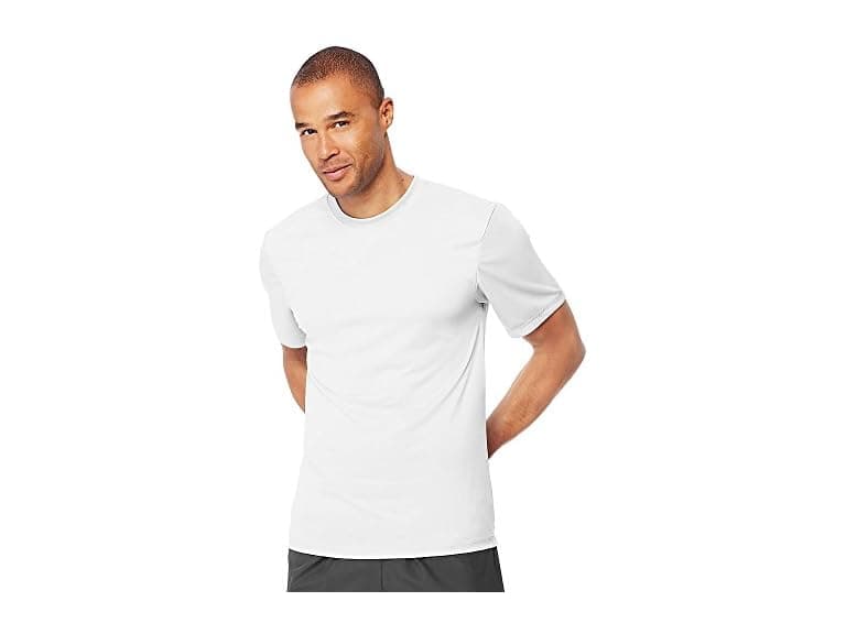 Hanes Men (M) DRI Tagless Men's T-Shirt_White_M - Image 1