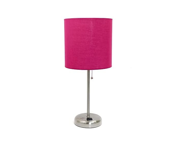 Oslo 19.5" Contemporary Power Outlet Base Desk Lamp - Image 1