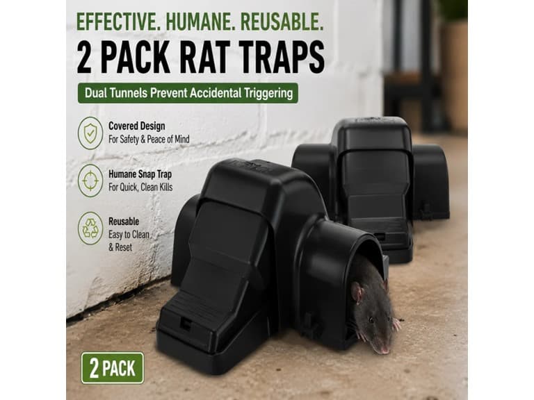 Hakol 2-Pack Heavy-Duty Rat & Chipmunk Traps - Image 1