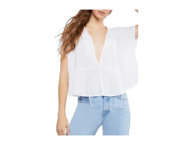 Forever 21 (L) Tiered Tie-Neck Top - Image 1