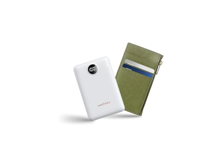 WeeFancy Mini Portable Charger, White - Image 1
