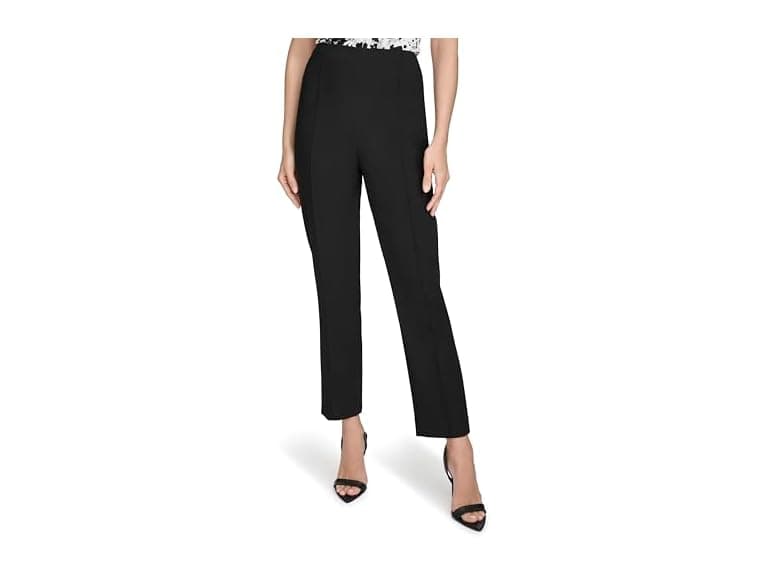Halston Women's Slim Leg Woven High Waisted Pant - Image 1