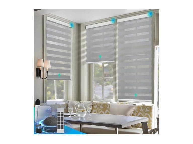 DENFOON Motorized Zebra Blinds 72"L x 29"H - Image 1