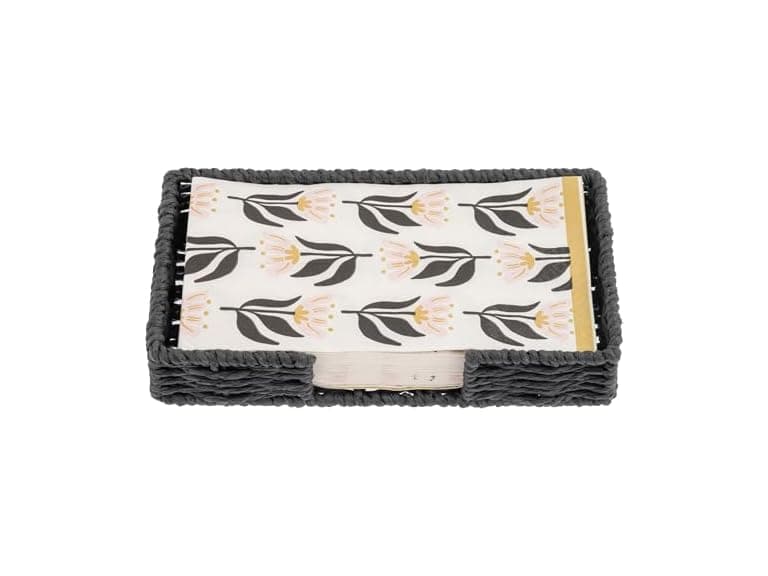 Karma Woven Napkin Holder - Modish Flower - Image 1