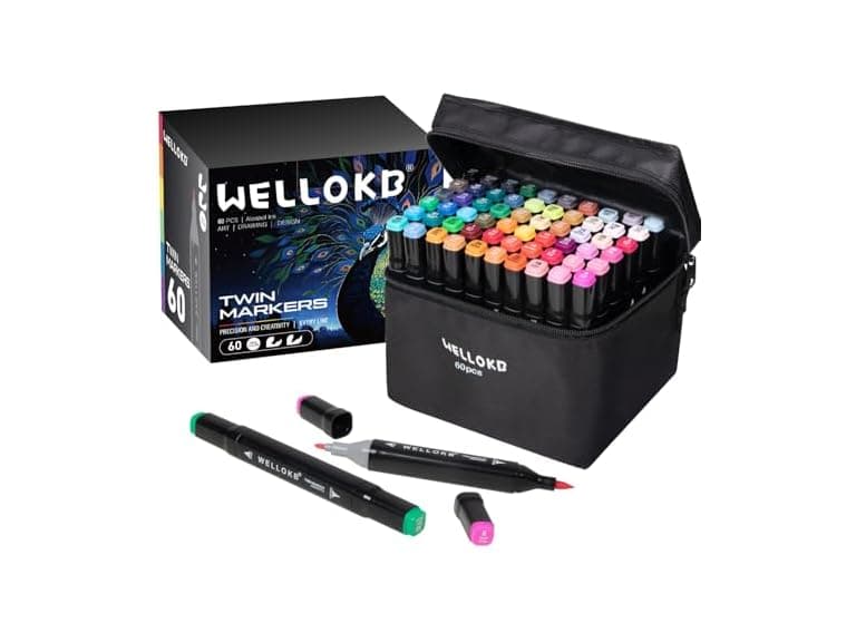 Alcohol Markers Set, 60 colors Alcohol - Image 1