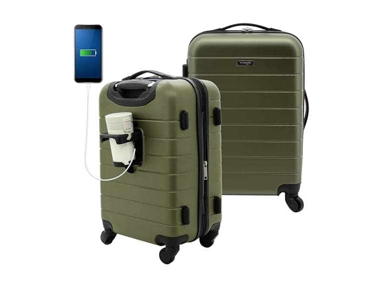 Wrangler Smart Spinner Hardside Luggage, 22" Carry-On - Image 1