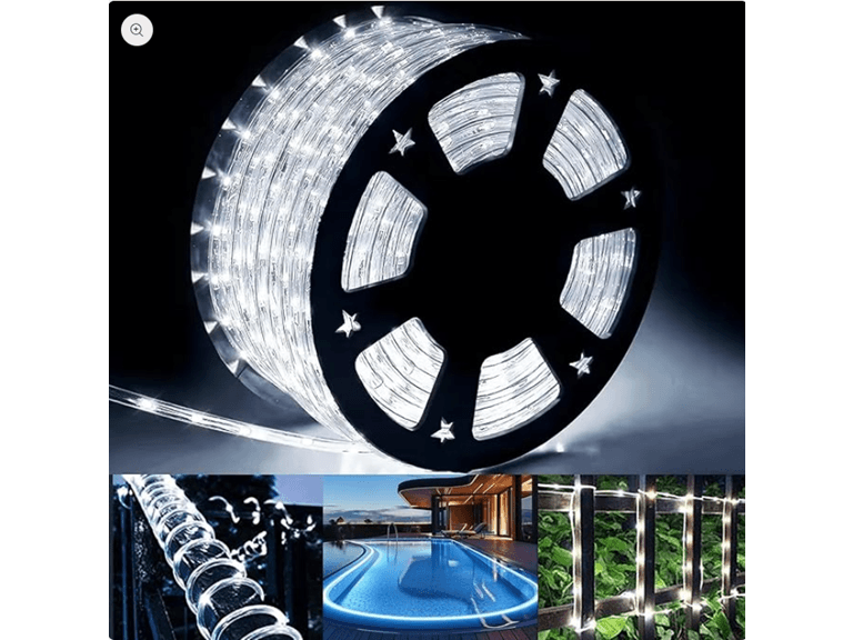 Hakol 500 LED Outdoor Rope Lights – 28M/92ft- Cool White - Image 1