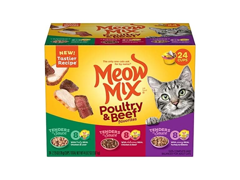24PK Meow Mix Tender Favorites Poultry & Beef - Image 1
