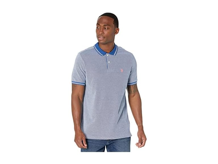 U.s. Polo Assn. (L) Short Sleeve Tip Knit Shirt - Image 1