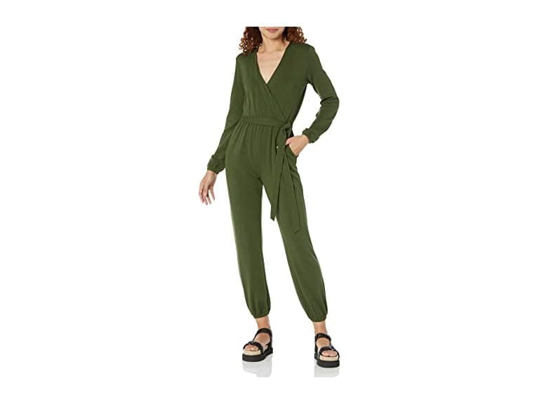Amazon Essentials Women Knit Surplice Jumpsuit - Image 1