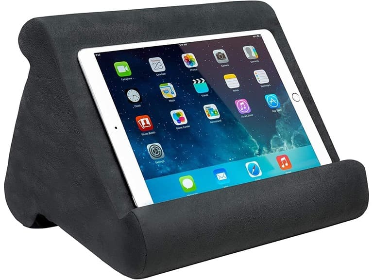Ontel Pillow Pad Multi-Angle Soft Tablet Stand, Charcoal Grey - Image 1