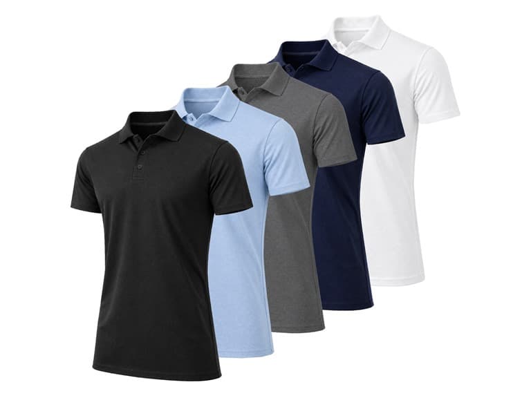 5Pk Men's Classic Polo Golf Shirt - Image 1