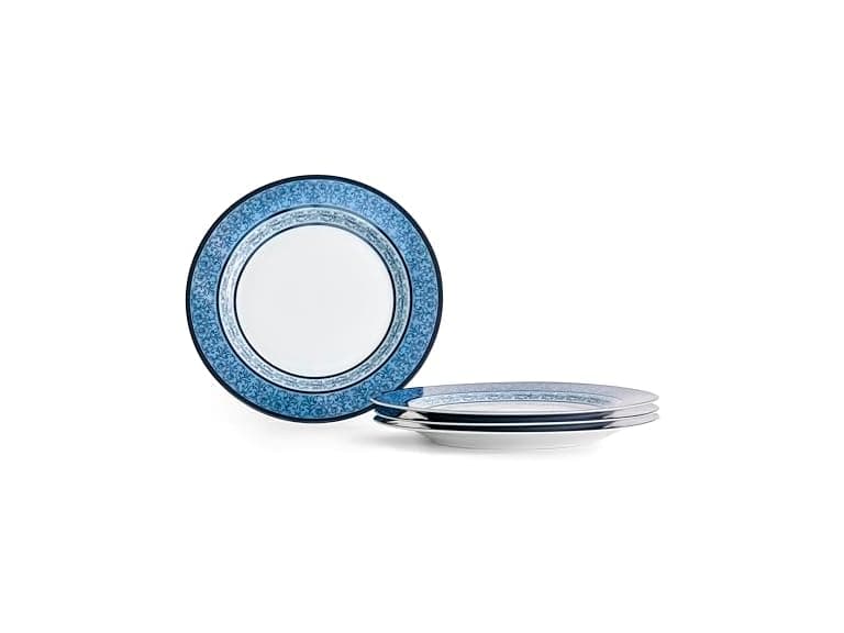 Marchesa Monarcha 4-Piece Dinner Plate Set Porcelain Blue - Image 1