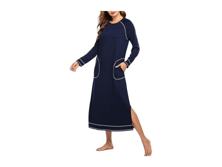 Ekouaer Women (S) Nightgowns Sleep Shirt Sleepwear - Image 1
