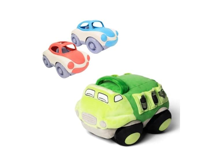 Green Toys Recycle Truck Plush & Soft Top 2-Pack Bundle - Image 1