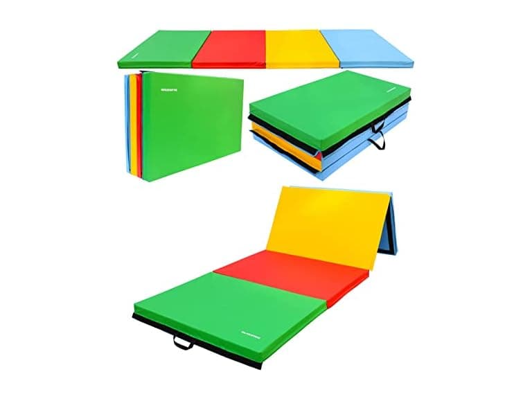 Fitvids Extra Thick Exercise Aerobics Mat, Multi-Color - Image 1