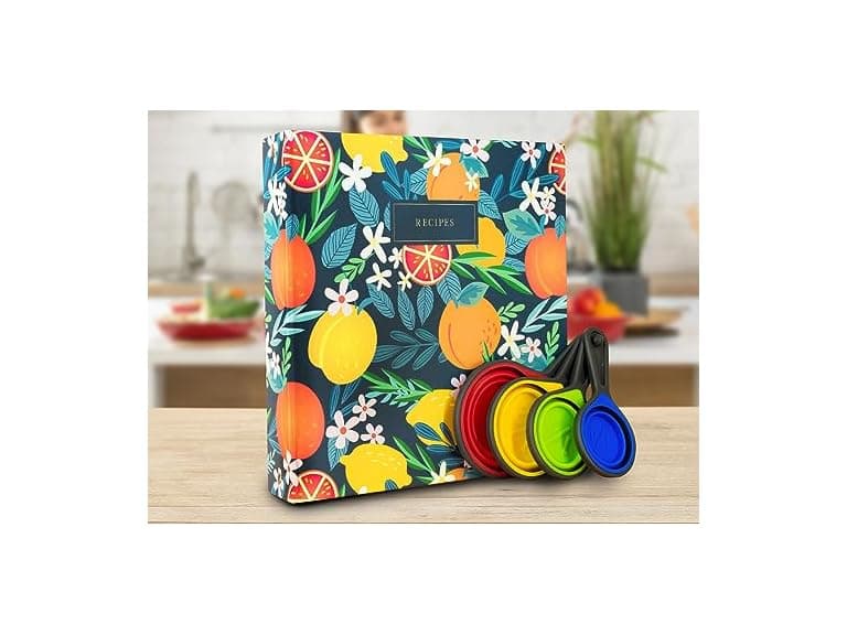 50 Page Recipe Binder & Measuring Cups - Image 1