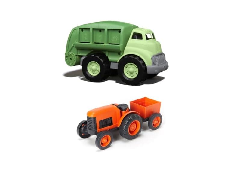 Green Toys Tractor & Recycle Truck Bundle - Image 1