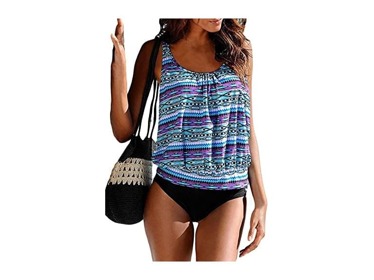 Bikinx Girls (10-12) Blouson Tankini Two Swimsuit - Image 1