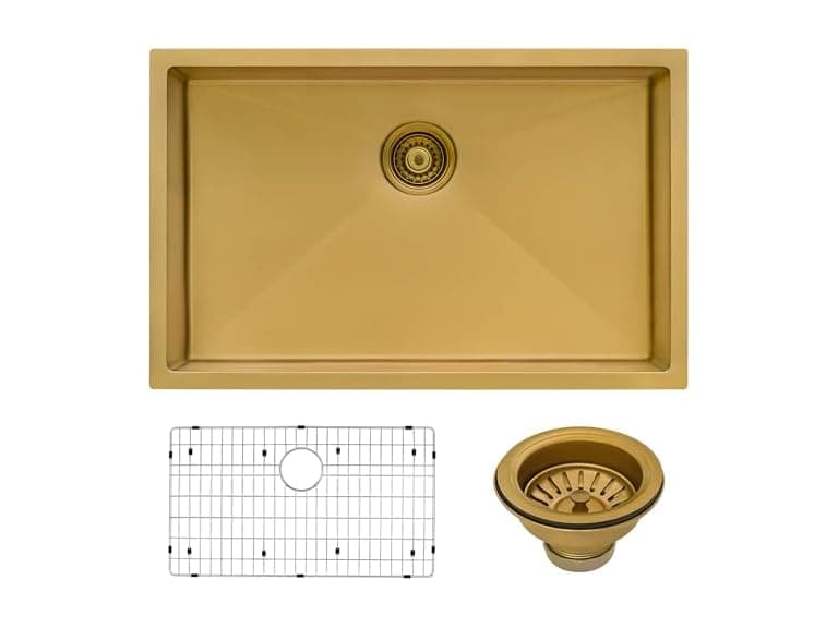 Ruvati 27-inch Undermount Satin Brass Ma - Image 1