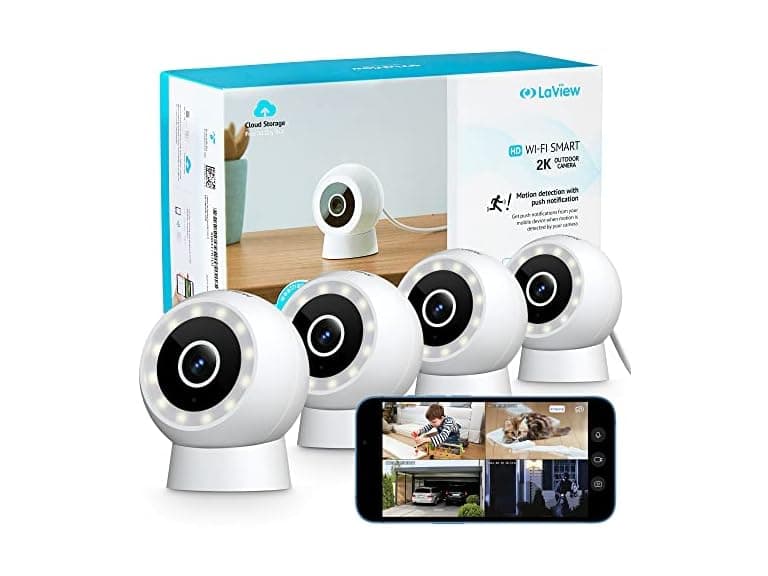 La View B5 2K Indoor/Outdoor Security Camera 4PK - Image 1